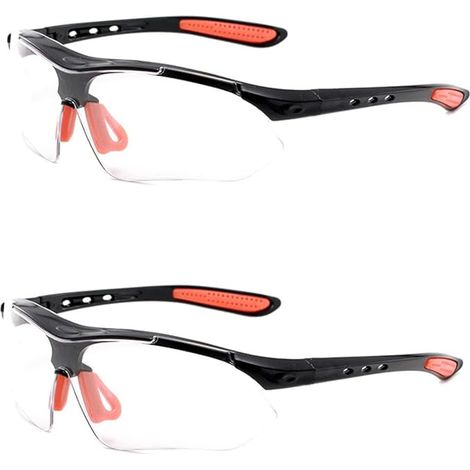 Gafas de seguridad de 2 piezas, gafas de seguridad transparentes, gafas protectoras ligeras, gafas protectoras, caza, deportes, tiro, pesca, trabajo, seguridad