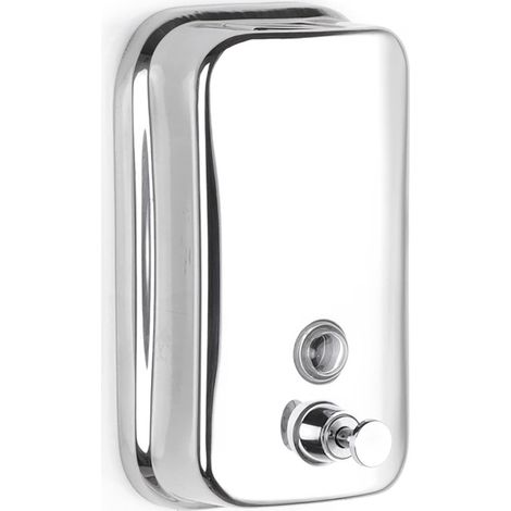 Dispenser di sapone manuale a parete da 800 ml, dispenser di sapone a parete, dispenser di sapone commerciale in acciaio inox, dispenser di sapone liquido (1/5)