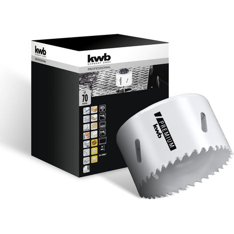 Scie cloche bi-métal HSS Ø 70 mm, 8% allié au cobalt avec denture Vario progressive et haute précision pour une utilisation polyvalente (1/5)