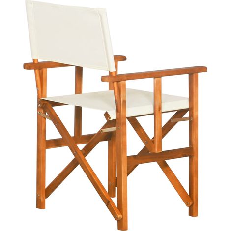 vidaXL Sedie da Regista 2 pz in Legno Massello di Acacia