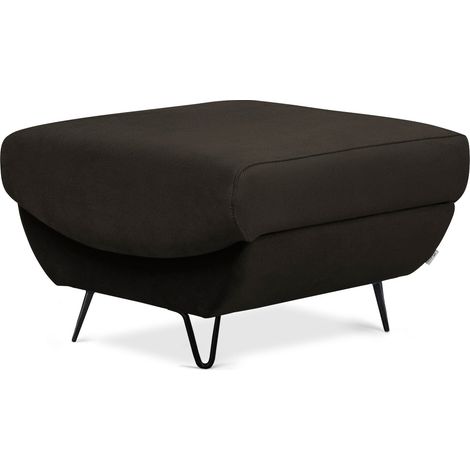 Pouf en velours ZURIK – Confort et praticité-Marron foncé (1/5)
