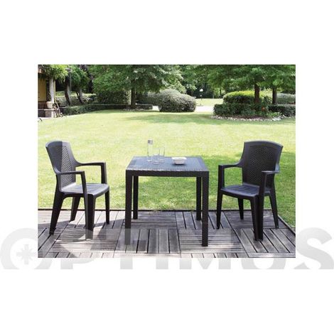 Sillón de ratán Eden Alto Antracita Progarden