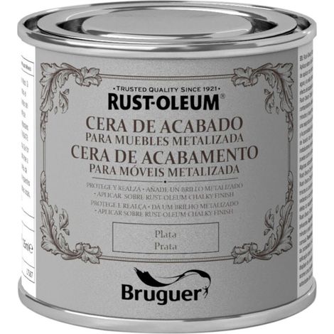 Cera per mobili con finitura gessosa ruggine-oleo argento 0,125 l BRUGUER (1/2)