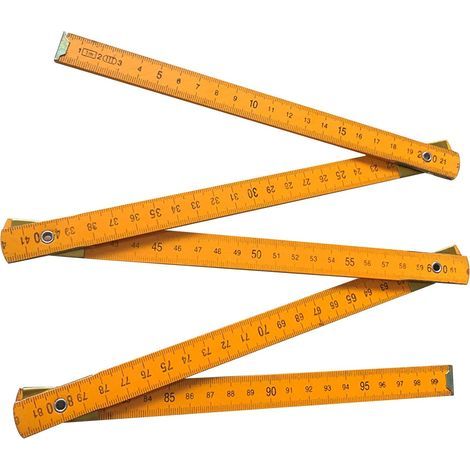Righello pieghevole in legno, righello da 1 metro per falegnami, righello pieghevole in legno, righello metrico pieghevole (1/5)