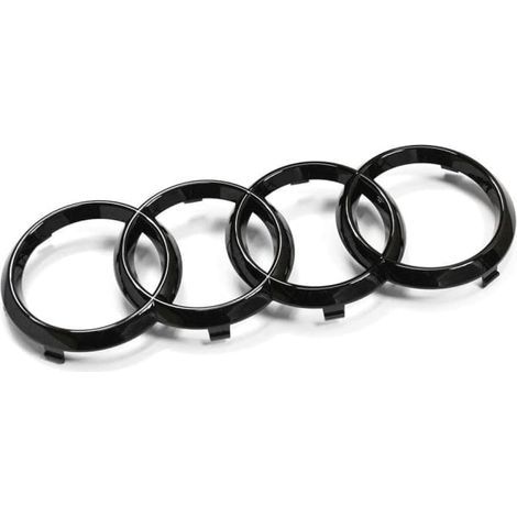 Calandre Audi 273 mm 82A071801, anneaux noirs, emblème Blackline, logo noir