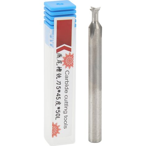 Fraises queue d'aronde en alliage haute dureté 5mm 4 dents - Perçage et fraisage rapide pour usage industriel 5x45°x50L (1/5)