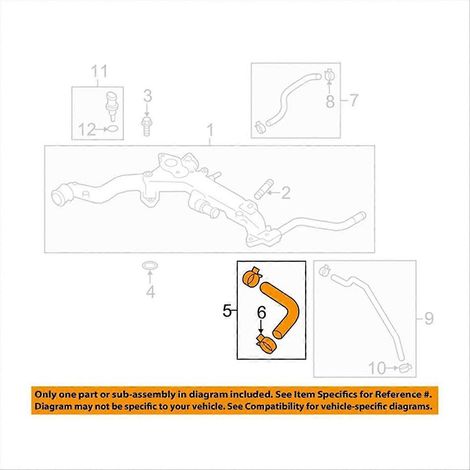 Ensemble de raccords pour tuyau PCV en 2 parties 11821AA660 21204AB230, compatible avec Forester, Impreza, Legacy, WRX 20 (1/5)