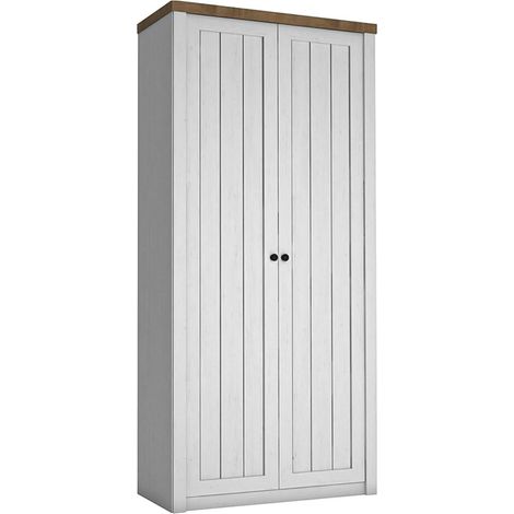 AX LIVING Kleider Schrank Palmano S2T – 90 cm breit, Andersen Kiefer