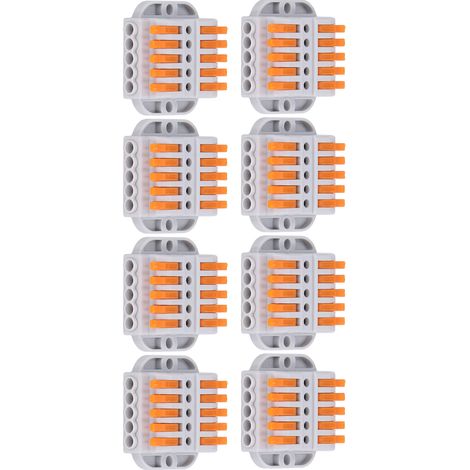 8-teiliger elektrischer Drahtverbinder, 223-5P Hebel-Schnellanschlussklemme, lötfreies Kabelverbindungsset (1/5)