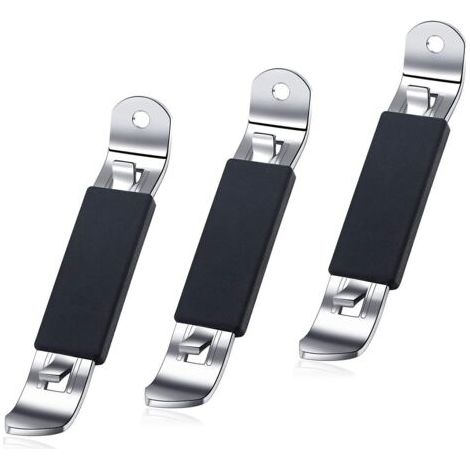 3-Piece Magnetic Bottle Opener Set, Classic Beer Can Opener, Small Stainless Steel Bottle Opener with Magnet for Camping and Travel