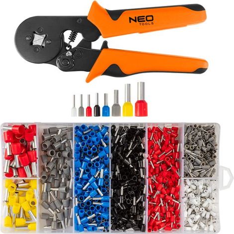Pinza crimpatrice per terminali 205MM + 1200 puntalini - T N01-562 (1/3)