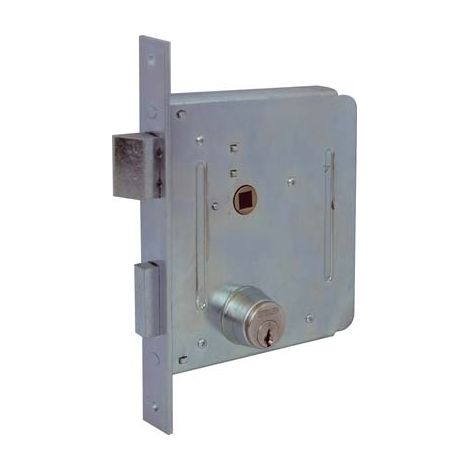 SERRATURA CANCELLO INFILARE 050500 WELKA  B.Q ZINC F.MM 22 C.TONDO M2+SCR+Q8 E.MM 50