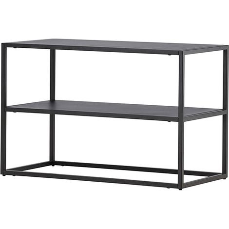 Curitiba Schuhschrank Metall 2 Regale schwarz.