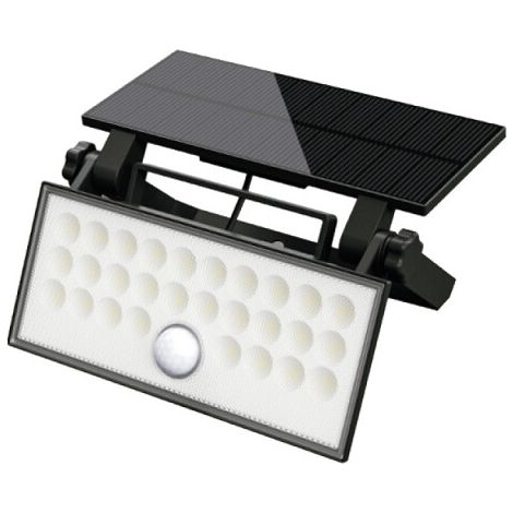 Proyector LED Solar 10W 4000K 1000lm con Sensor Crepuscular y de Movimiento IP65