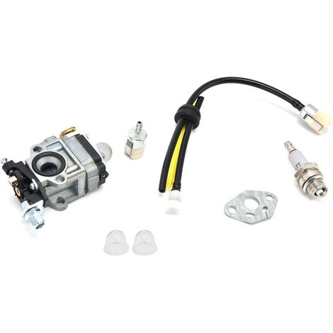 Kit carburateur, bougie d'allumage et tube d'huile pour souffleur Poulanpro 46cc PR46BT (référence 967086901) (1/5)