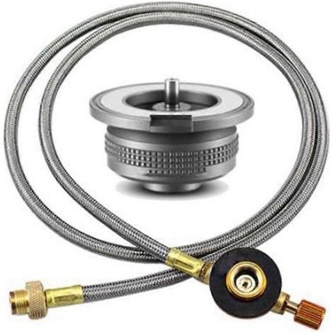 Adaptateur de gaz pour réchaud extérieur, convertisseur de gaz pour réchaud divisé, adaptateur pour bouteille de gaz pour le camping, la cuisine et les pique-niques. (1/5)