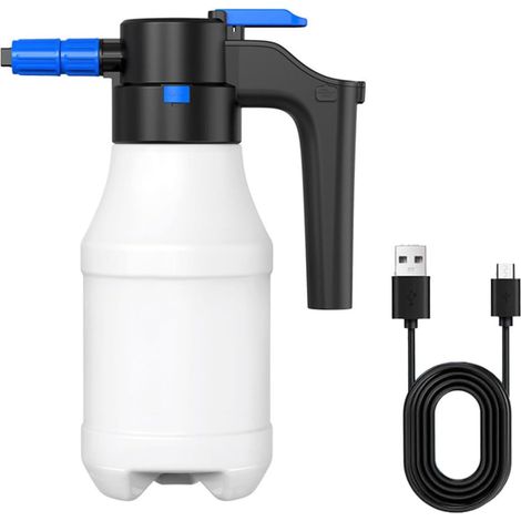 Pulvérisateur à mousse électrique pour voitures, 1,5 L, pistolet à mousse USB, lavage auto, jet large, pulvérisateur haute pression sans fil pour l'entretien et le nettoyage de la maison, du jardin et (1/5)