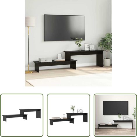 Rangement salon - Ensemble meuble TV Montage mural Chêne noir 180,5 x 30 x 43 cm (1/5)