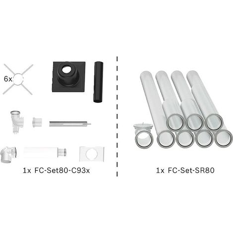 Bosch Abgas-Standardpaket Bopa FC01, Schacht starr, DN 80/125, 10m, RLU