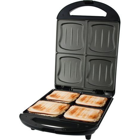Emerio Sandwichtoaster XXL Family 4x Muschelform, Antihaft (ST-111153.4)