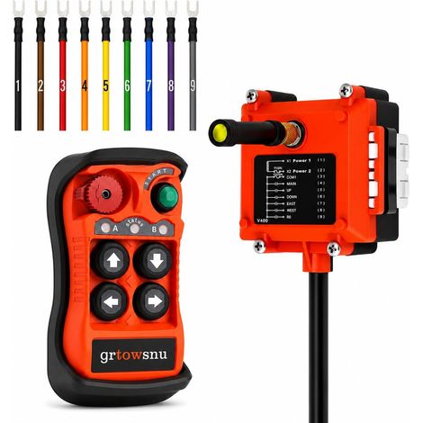 Q400 Télécommande sans Fil 12-24V 4 Canaux pour Treuil Grue Benne (1/5)