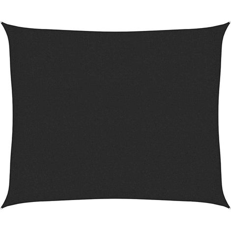 vidaXL Toldo de vela negro HDPE 160 g/m² 2,5x3 m (1/2)