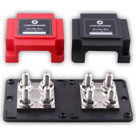 V-TAC Busbar Collegamento Parallelo Batterie Accumulo LV 4x Terminali M10 48V 400A (1/5)