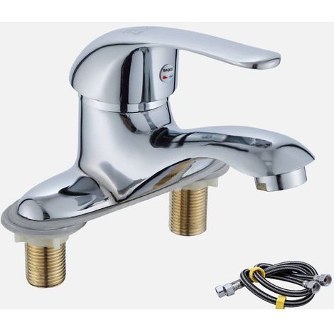 Basin faucet, mixer tap, chrome, modern waterfall faucet for sink, bathroom (1/5)