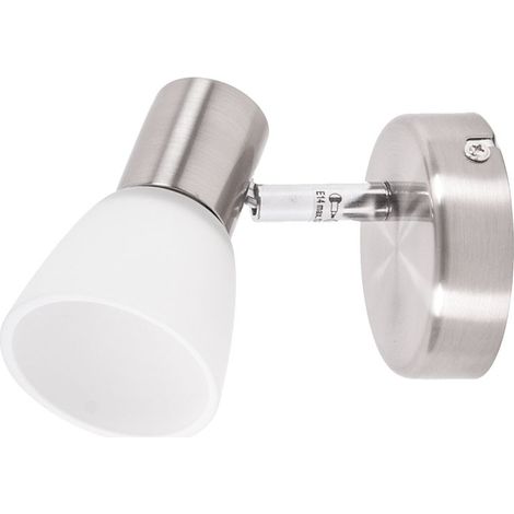 BRILLIANT lampada Luca spot da parete in ferro/cromato/bianco  1x R50, E14, 40W, adatto per lampade a riflettore (non incluse)  Scala da A ++ a E  Testa orientabile (1/5)