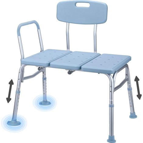 Naizy – Siège de douche réglable 85-96cm – Chaise antidérapante pour seniors – Accoudoirs ergonomiques – Capacité 150kg – Installation facile (1/5)