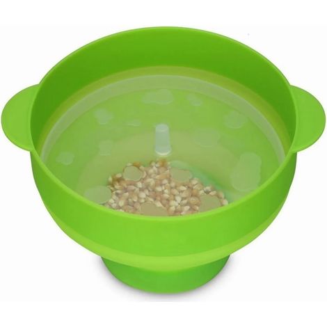 Silikon-Popcorn-Schüssel für die Mikrowelle, formbarer Popcorn-Kocher mit Deckel und Griff (1/5)