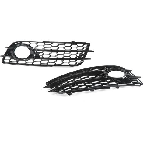 2 pièces Grille de phare antibrouillard de pare-chocs 8K0807681C01C Garniture de cache de phare antibrouillard pour modèles A4 B8 S4 2008‑2012 (1/5)