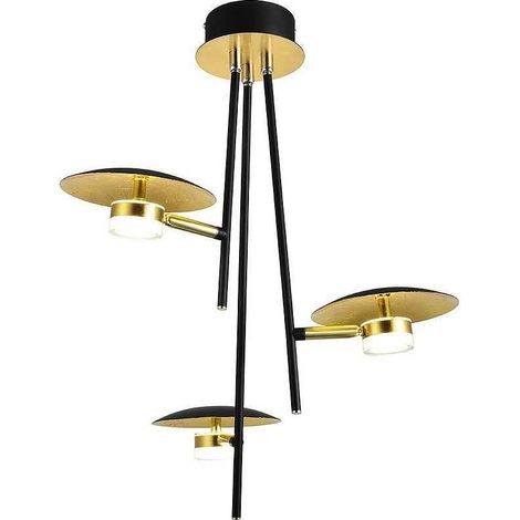 FAB 153693016 Le Cap Pendentif 3L 18w 4000k noir / or 53x39x39 cm 1440 Lm dirigeables et réglable (1/5)
