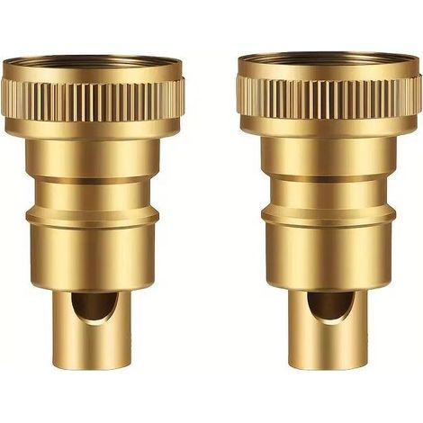 Robinet d'arrêt de machine à laver en deux pièces, anti-goutte automatique G1/2, matériau en acier inoxydable 304/laiton, universel, domestique, adaptateur de robinet à quatre voies