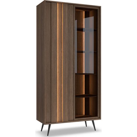 Selsey Amaro - Vitrine, Eichenholzoptik, 94 cm (1/5)