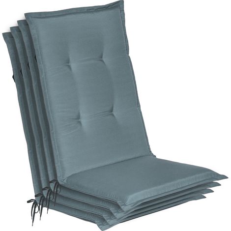 4er Set Gartenstuhlauflage Loft HL Taubenblau, 120x50x6cm