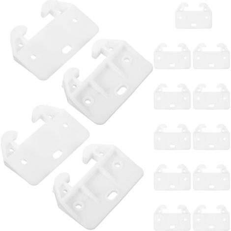 15pcs Butoirs de Tiroir en Plastique Blanc de Crabe pour Armoires et Commodes, Résistants Poids et Anti-déformation, Guides de Tiroir Pratiques (1/5)