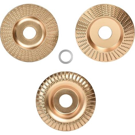 Set di 3 dischi abrasivi in legno per smerigliatrice angolare (1/5)