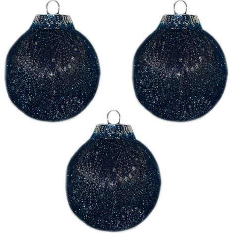 Palline blu per Albero di Natale set di 12 sfere Decorazioni natalizie addobbi   moderne particolari allestimento casa 8cm (1/4)