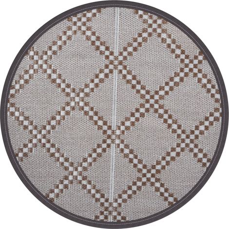 Tapis d'extérieur，Tapis de jardin marron Ø200 cm PP CFW866252 (1/5)