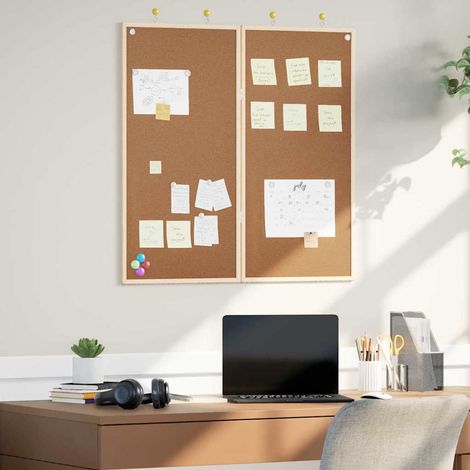 Cork Board Folding Brown 80 x 1.4 x 80 cm Solid pine wood vidaXL (1/5)