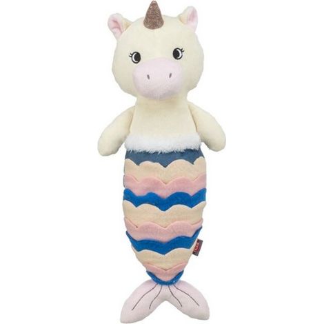 Jouet peluche - TRIXIE - Créature Mythique - Bleu/Rose - Doux - Résistant