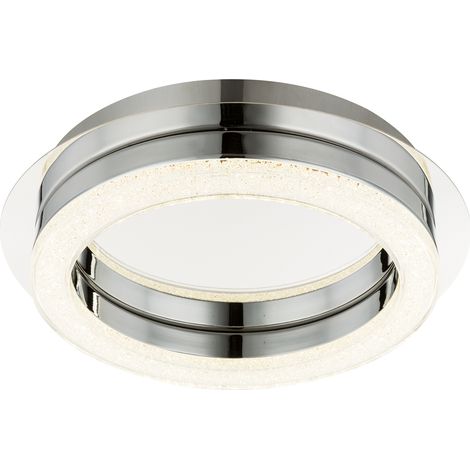 LED Deckenleuchte Deckenlampe Acryl Chrom Kristall-Deko 28 cm Wohnzimmer Schlafzimmer (1/3)
