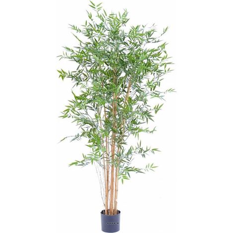 Bambou artificiel en pot special UV pour extérieur H 180 cm Vert - dimhaut: H 180 cm - couleur: Vert