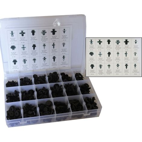 TRADE SHOP - 190 Pz Plastica Trim Clip Rivetti Clip Kit Fermi Di Spinta Auto Paraurti Porta - (1/3)
