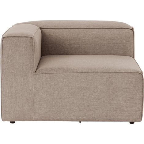 Módulo angular izquierdo para sofá modular en lino Fora 1L - Beige (1/5)