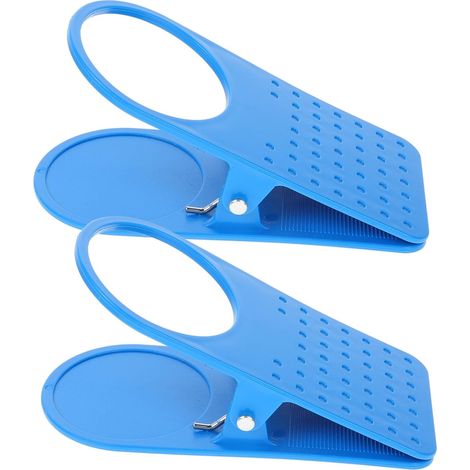 Clips de plástico azul para vasos y tazas, 2 unidades, para oficina. (1/5)