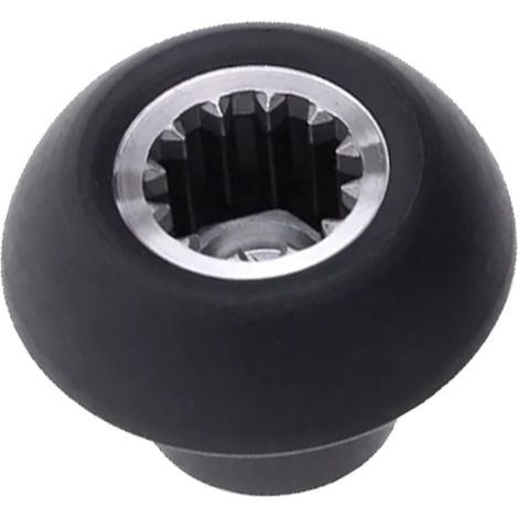 Casquillo de accionamiento para batidoras/licuadoras Boquilla tipo hongo mosaico de 27 mm Accesorio de reparación Acero inoxidable y nailon Tamaño universal 1,50 x 1,06 pulgadas Negro