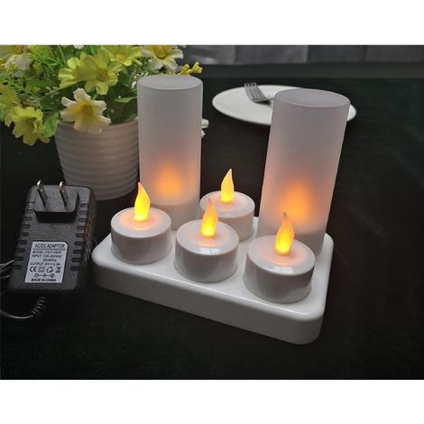 Bougies LED sans flamme, thème Noël, rechargeables, pour tables, mariages, fêtes et intérieurs.-AquaForge (1/3)