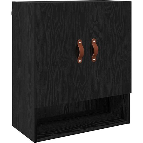 Meuble mural Chêne noir 60 x 31 x 70 cm Bois d'ingénierie